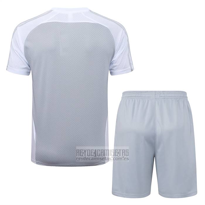 Chandal del Real Madrid Manga Corta 2025-2026 Gris - Pantalon Corto